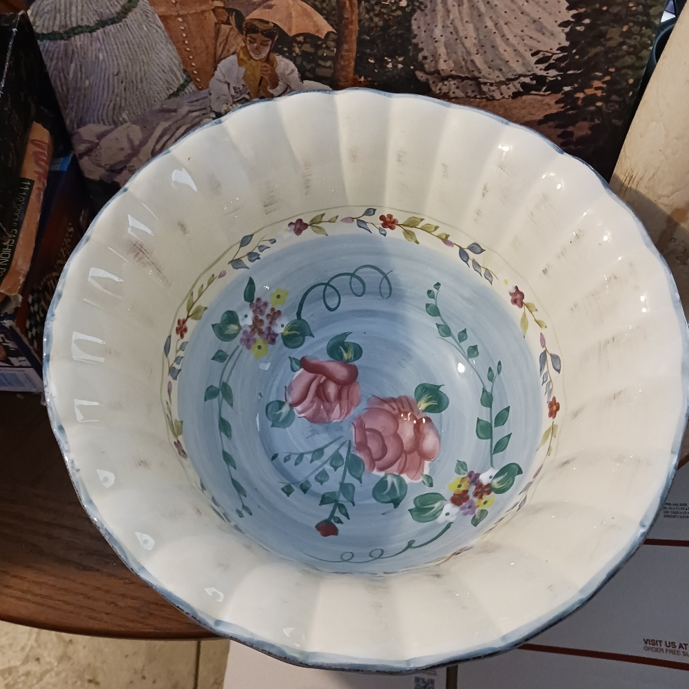 Certified International Floral Large 13"×7" Pasta Serving Bowl🍲A 🎁VINTAGE GEM. - Picture 5 of 16